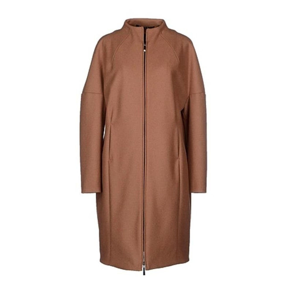 CLASSIC MODERN MALLONI Rich Camel Zippered Coat IT40 US4